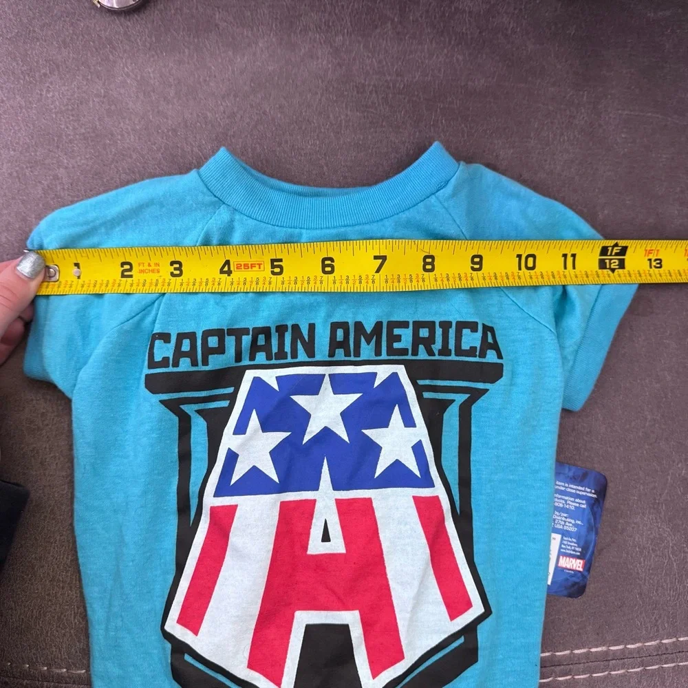 Marvel Avengers Captain America Blue Dog Shirt Costume Halloween Flag